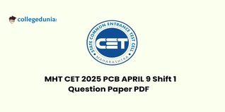 MHT CET 2025 9 April Shift 1 Question Paper (Available): Download Question Paper (PCB) with Answers PDF